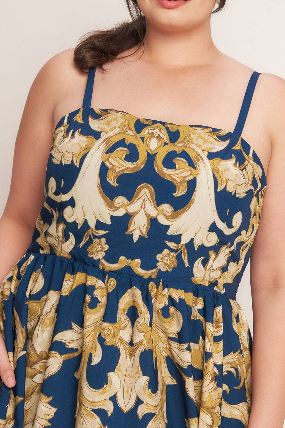 A printed woven midi dress - ID22822-P