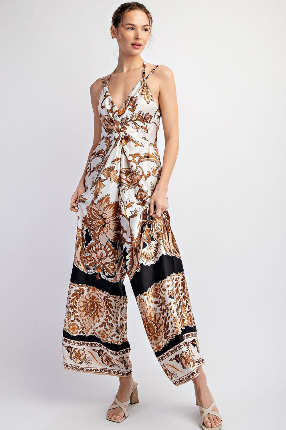 Printed Sleeveless Jumpsuit