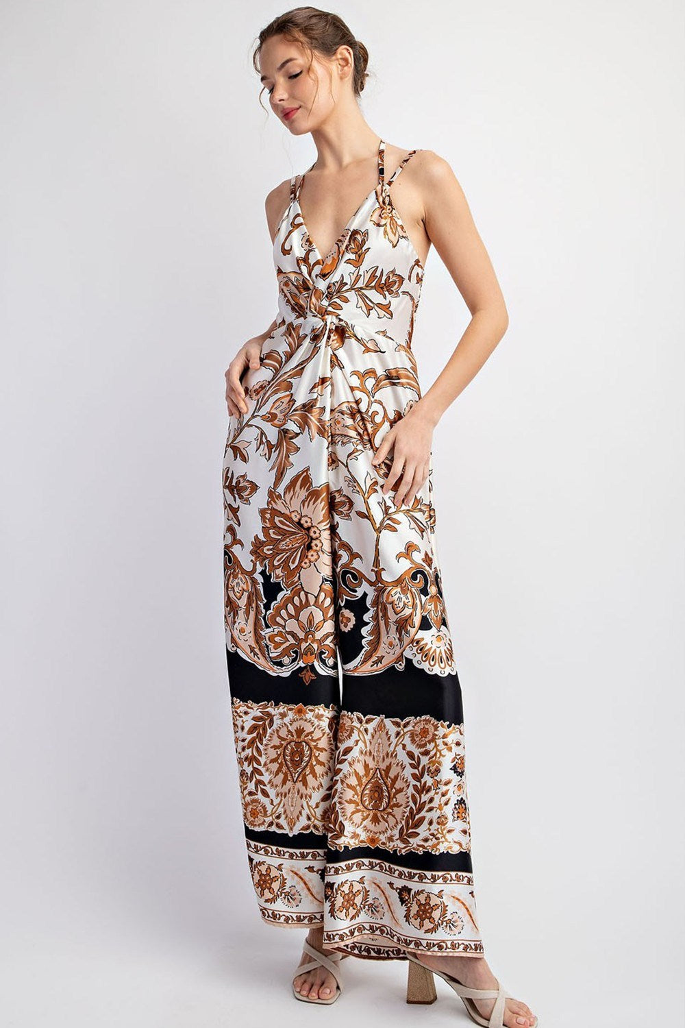 Printed Sleeveless Jumpsuit